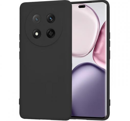 Силиконов калъф / гръб / TPU кейс за Honor Magic 7 Lite - черен гръб със защита за камерата / мат