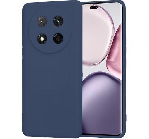 Силиконов калъф / гръб / TPU кейс за Honor Magic 7 Lite - тъмно син гръб със защита за камерата / мат