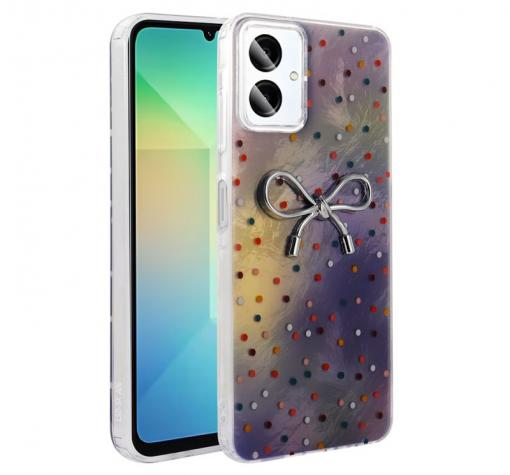 Луксозен силиконов калъф / гръб / TPU Ponti Case за Samsung A06 - цветен кейс със панделка