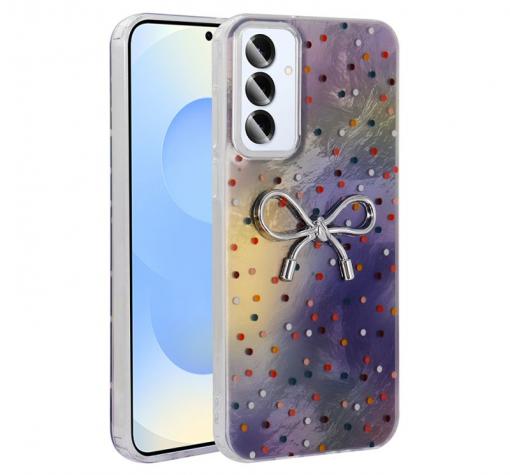 Луксозен силиконов калъф / гръб / TPU Ponti Case за Samsung A36 5G - цветен кейс със панделка
