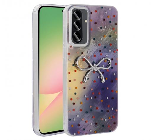 Луксозен силиконов калъф / гръб / TPU Ponti Case за Samsung A56 5G - цветен кейс със панделка