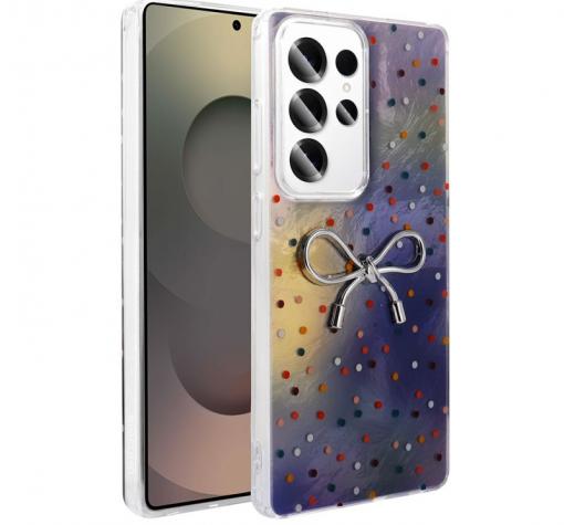 Луксозен силиконов калъф / гръб / TPU Ponti Case за Samsung S25 Ultra - цветен кейс със панделка