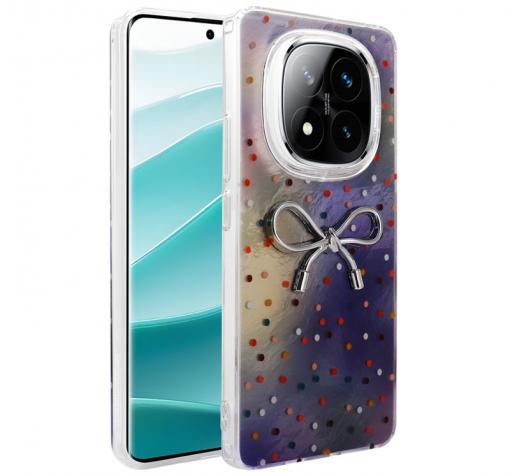 Луксозен силиконов калъф / гръб / TPU Ponti Case за Xiaomi Redmi Note 14 Pro - цветен с панделка