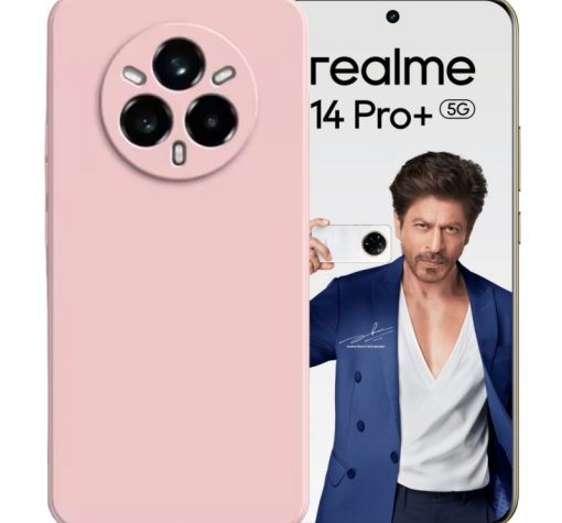 Силиконов калъф / кейс / Nano TPU за Realme 14 Pro Plus 5G - светло розов гръб със защита за камерата