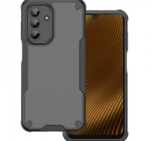 Удароустойчив гръб TPU кейс Defender Matt Case за Samsung A26 5G / A17 - прозрачен / черен кант