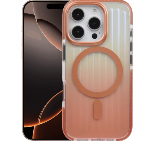Луксозен гръб / кейс / BRABUS Fine Case с безжично зареждане MagSafe за Apple iPhone 16 Pro Max (6.9) - преливащ / прозрачен