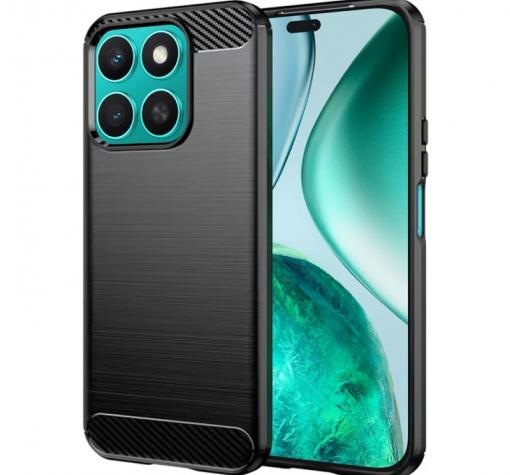 Силиконов калъф / гръб / кейс за Honor X8C - черен / carbon
