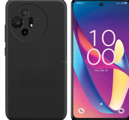 Силиконов калъф / гръб / TPU кейс за TCL 50XL - черен гръб със защита за камерата / мат
