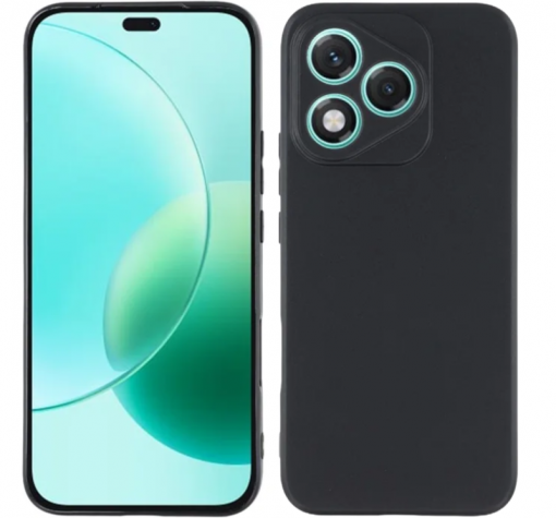 Силиконов калъф / гръб / TPU кейс за Honor 400 Lite - черен гръб със защита за камерата / мат