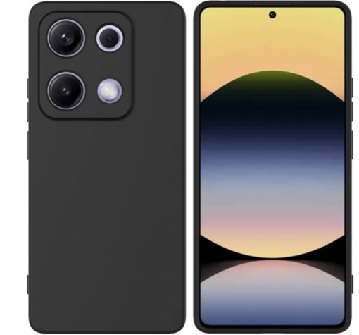 Силиконов калъф / гръб / TPU кейс за Xiaomi Redmi Note 14S - черен гръб със защита за камерата / мат