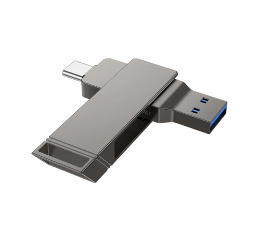 USB Flash памет Hoco UD15 32GB Dual USB-C + USB-A 3.2 - сива