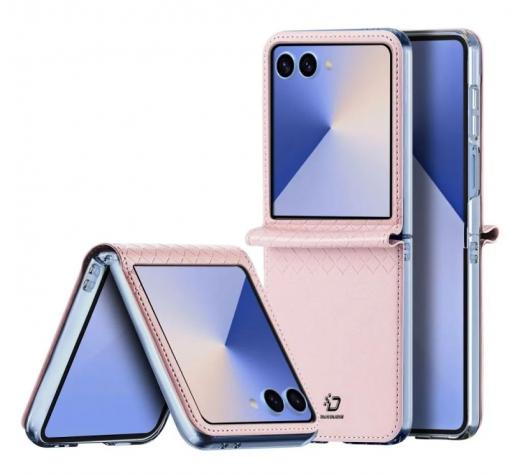 Оригинален кожен калъф Dux Ducis Bril Case за Samsung Z Flip 7 - розов