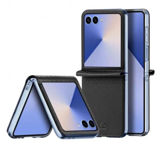 Оригинален кожен калъф Dux Ducis Bril Case за Samsung Z Flip 7 - черен