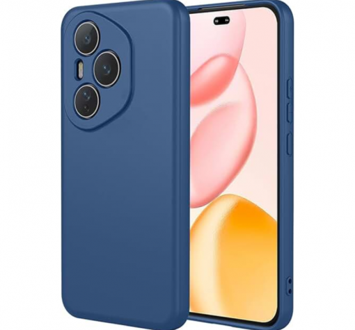 Силиконов калъф / кейс / Nano TPU за Honor 400 Pro 5G - тъмно син гръб със защита за камерата