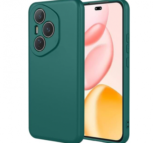 Силиконов калъф / кейс / Nano TPU за Honor 400 Pro 5G - тъмно зелен гръб със защита за камерата