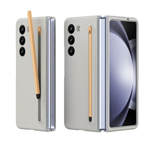 Луксозен калъф с твърд гръб Cover Case за Samsung Z Fold 7 - сив