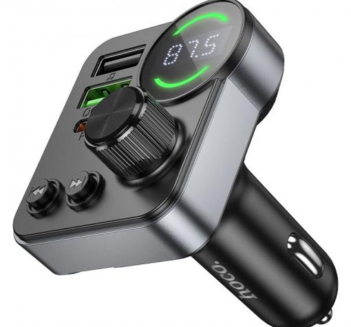 FM Трансмитер за кола HOCO E86 Alegria с Bluetooth MP3 и зарядно за кола 48W / PD30W + QC3.0