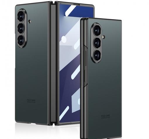 Луксозен гръб / кейс / Elegant Case за Samsung Z Fold 7 - тъмнозелен
