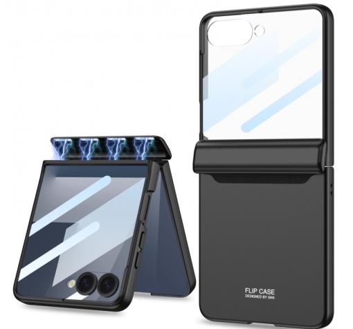 Луксозен магнитен гръб / кейс / Stylish Case Samsung Z Flip 7 - черен