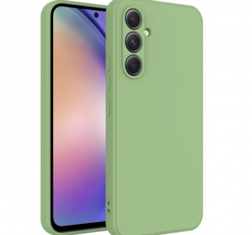 Силиконов калъф / кейс / Nano TPU за Samsung S25 FE - зелен гръб със защита за камерата