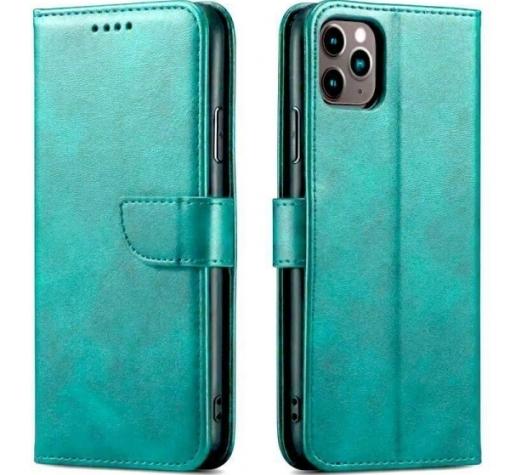 Луксозен кожен калъф Magnet Book със стойка за Xiaomi Redmi 15C - зелен