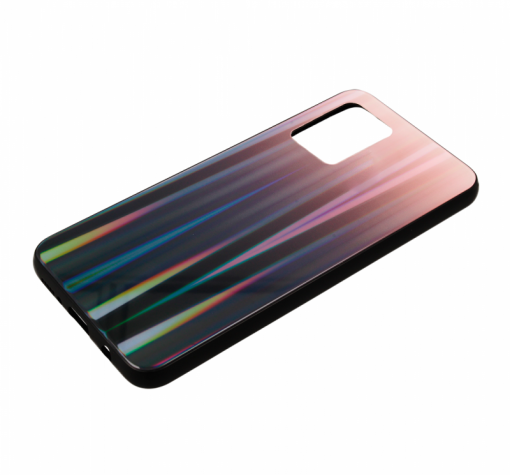 Луксозен стъклен твърд гръб Aurora за Samsung S20 Ultra - преливащ / розово