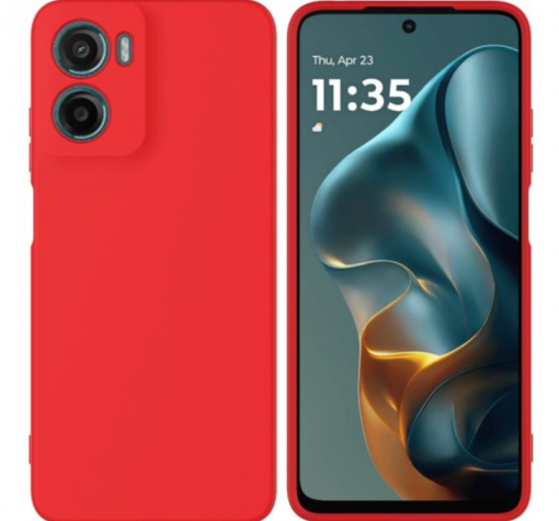 Силиконов калъф / кейс / Nano TPU за Motorola Moto G06 - червен гръб със защита за камерата