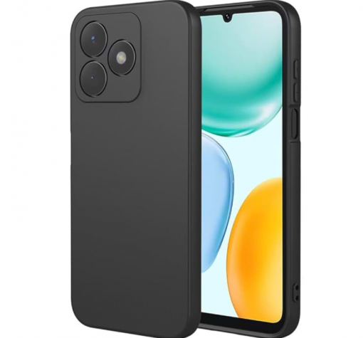 Силиконов калъф / кейс / Nano TPU за Honor X5c Plus - черен гръб със защита за камерата