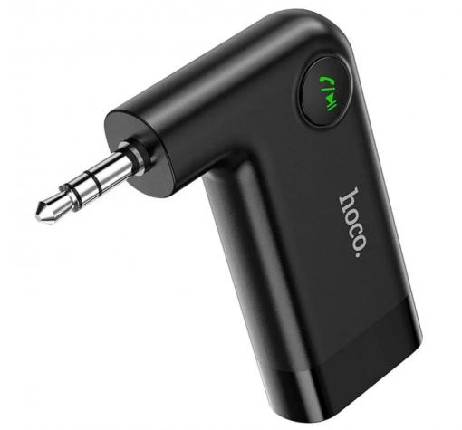 Bluetooth аудио адаптер за автомобил Hocо Е53 / AUX Jack 3.5mm - черен