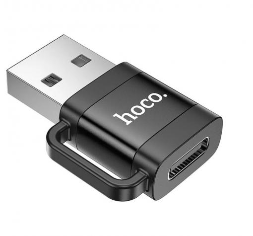 Адаптер за транфер на данни Hoco UA31D OTG от USB-A към USB-C - черен