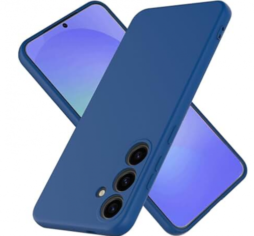 Силиконов калъф / кейс / Nano TPU за Samsung A57 5G - тъмно син гръб със защита за камерата