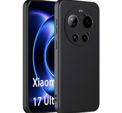 Силиконов калъф / кейс за Xiaomi 17 Ultra - черен гръб със защита за камерата