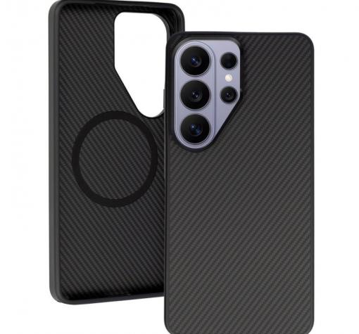 Луксозен карбонов кейс с безжично зареждане за Samsung S26 Ultra - Carbon MagSafe case