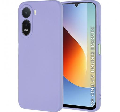 Силиконов калъф / гръб / за Xiaomi Redmi A7 Pro - светлолилав кейс със защита на камерата