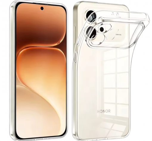 Силиконов калъф / кейс за Honor 600 - прозрачен гръб със защита за камерата