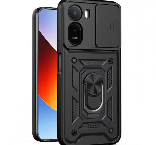 Удароустойчив гръб TPU кейс за Xiaomi Redmi A7 Pro Ring Armor Case - черен