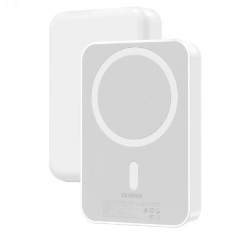 Външна батерия Power Bank Dudao K26 10000mAh 20W USB-A / USB-C / MagSafe Wireless / PD/20W USB-C порт и безжично зареждане с MagSafe / Magnetic Wireless Charging Power Bank Dudao K26 10000mAh 20W USB-A / USB-C / MagSafe - Бяла