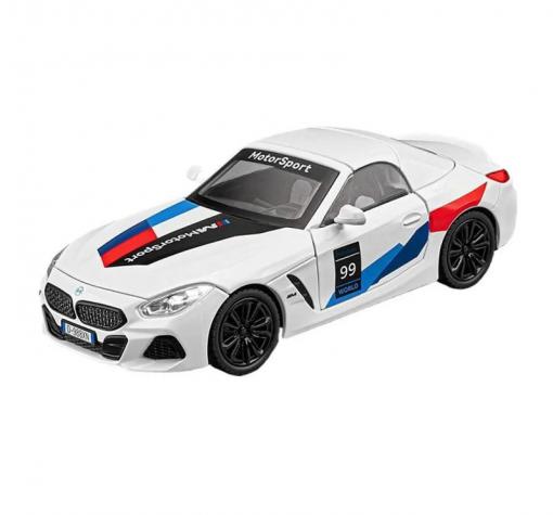 Метална кола с отварящи се врати и капаци светлини и звуци BMW Z4 M40i Motorsport 1:24