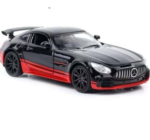 Метална кола с отварящи се врати капаци светлини и звуци Mercedes AMG GTR 1:24
