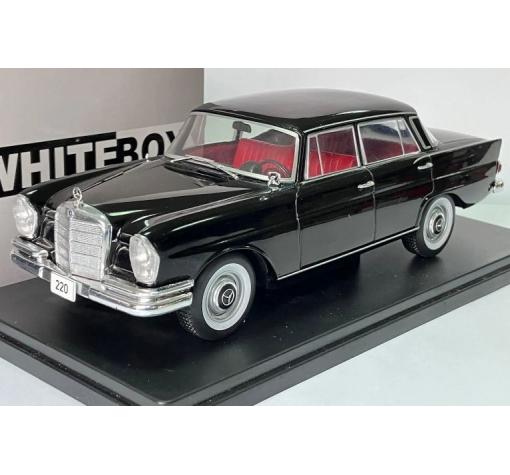 Метална кола Mercedes 220 (W111) black 1959 - WHITE BOX 1:24