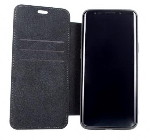 Оригинален кожен калъф Flip тефтер BMW за Samsung S9 Plus G965 - черен — снимка 3