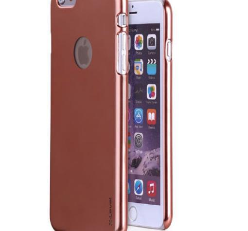 Ултра тънък твърд гръб / капак / X-Level ELECTROPLATE Series за Apple iPhone 6 4.7'' - кафяв / bronze
