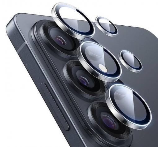 Стъклен протектор с метални рингове за задна камера за Samsung S26 Ultra