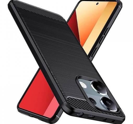 Силиконов калъф / гръб / кейс за Xiaomi Redmi 13 - черен / carbon