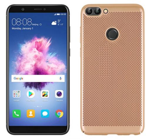 Луксозен твърд гръб за Huawei P Smart - златист / Grid