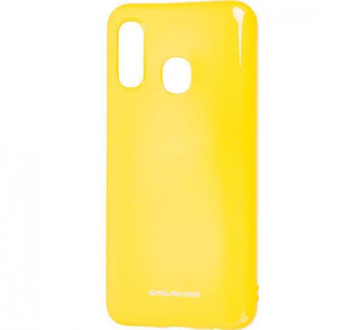 Силиконов калъф / гръб / Molan Cano Glossy Jelly Case за Huawei P30 Lite - жълт / гланц / брокат