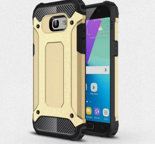 Силиконов гръб TPU Spigen Hybrid с твърда част за Samsung A5 2017 A520 - златист