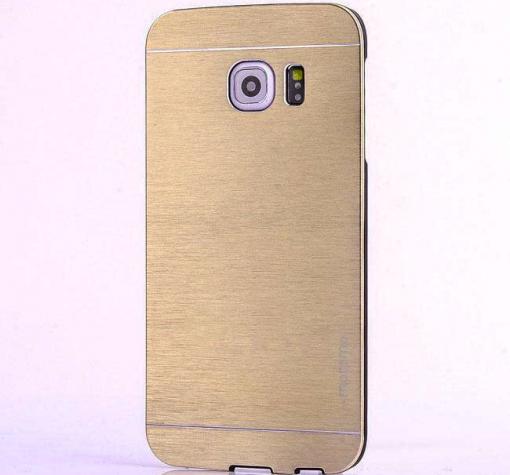 Луксозен твърд гръб MOTOMO за Samsung S6 Edge G925 - златен