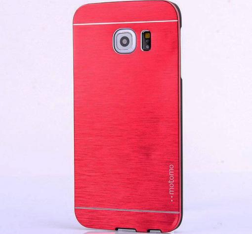 Луксозен твърд гръб MOTOMO за Samsung S6 Edge G925 - червен