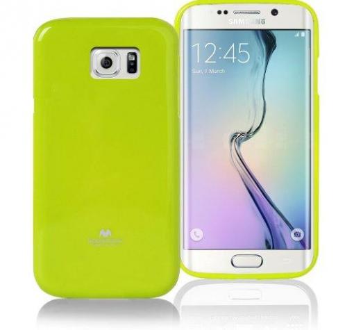 Луксозен силиконов калъф / гръб / TPU Mercury GOOSPERY Jelly Case за Samsung S6 Edge G925 - тъмно зелен